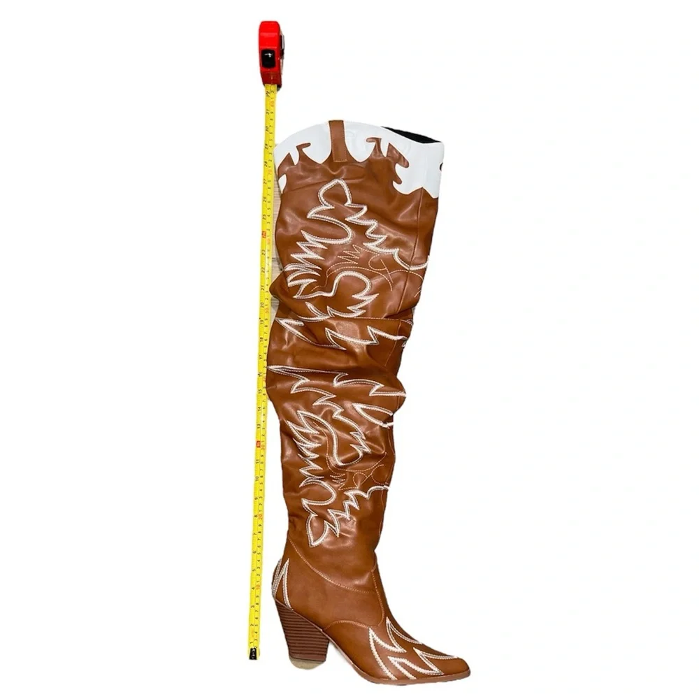Beyoncé Over the Knee Women's Western Boots Sexy Festival Coachella Size 10
